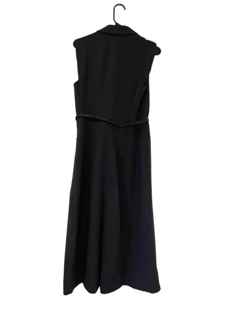 Zara Womens Waistcoat Long Vest Small Navy Blue Belted Blazer 8899/537 NWT